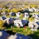 high angle shot of suburban neighborhood 1546168