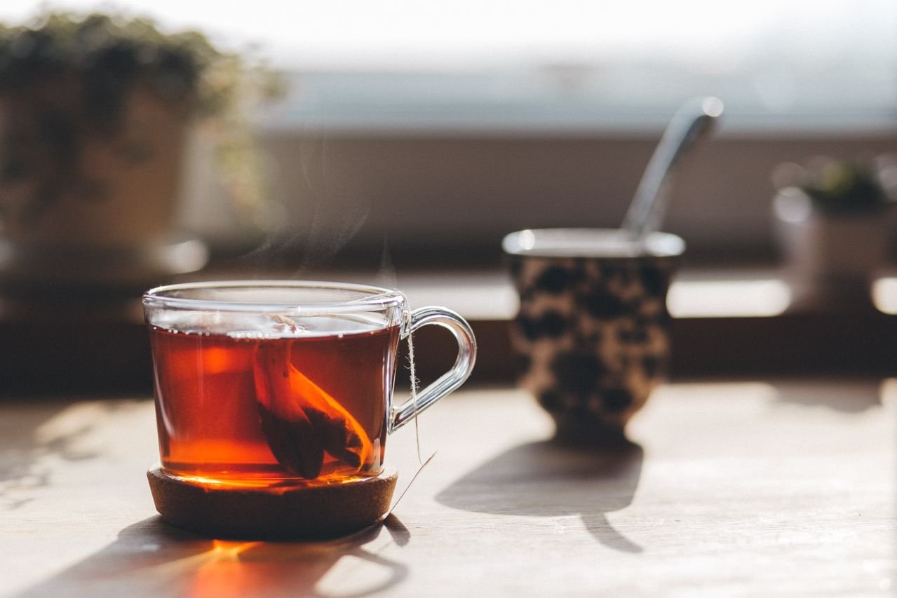 A cup of tea on a table