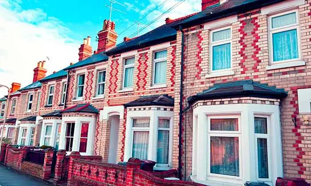 Terraced houses on a Birmingham street